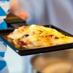 Raclette: Champignons, Speck und Schinken mit Käse