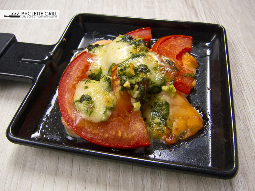 Tomaten-Lachs-Mozzarella Raclette Rezept und Anleitung